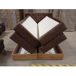 Łóżko kontynentalne VENETO KING 140x200 - Monolith 15 - brązowy - OUTLETU