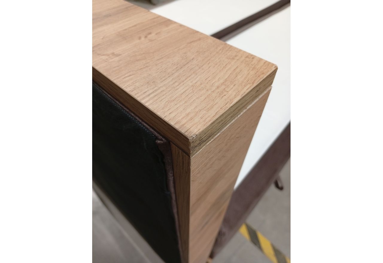 Łóżko kontynentalne VENETO KING 140x200 - Monolith 15 - brązowy - OUTLETU