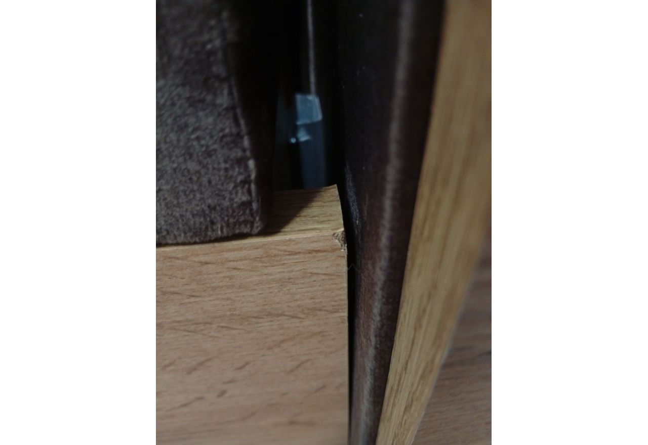 Łóżko kontynentalne VENETO KING 140x200 - Monolith 15 - brązowy - OUTLETU