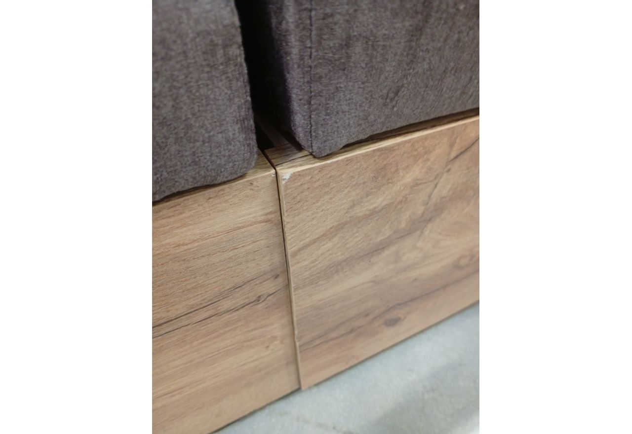 Łóżko kontynentalne VENETO KING 140x200 - Monolith 15 - brązowy - OUTLETU