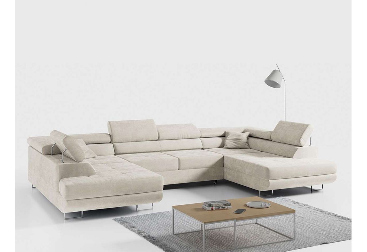 Narożnik GUSTAW U - Monolith 02 - beżowy - OUTLET