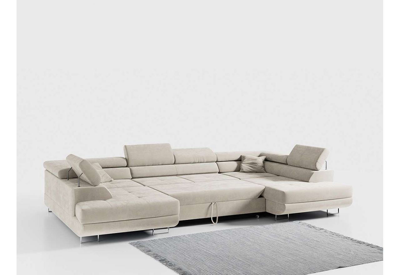 Narożnik GUSTAW U - Monolith 02 - beżowy - OUTLET