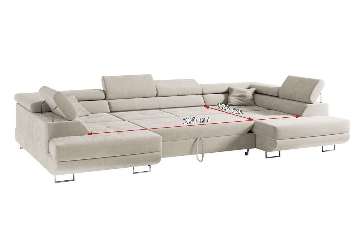 Narożnik GUSTAW U - Monolith 02 - beżowy - OUTLET