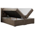 Łóżko kontynentalne ALDA 200x200 - Monolith 15 - brązowy - OUTLET