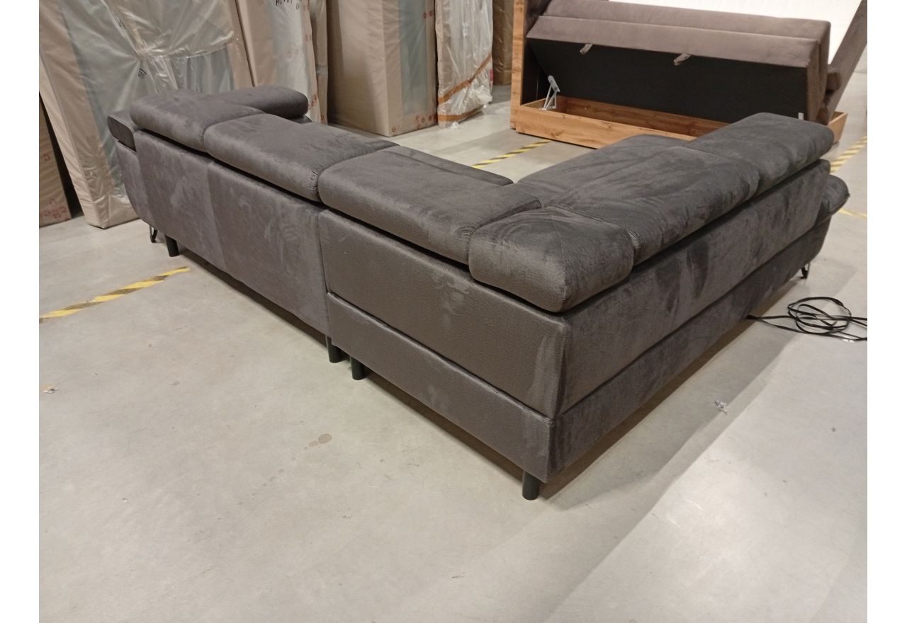 Narożnik PETER L - Monolith 92 - ciemny szary - OUTLETU