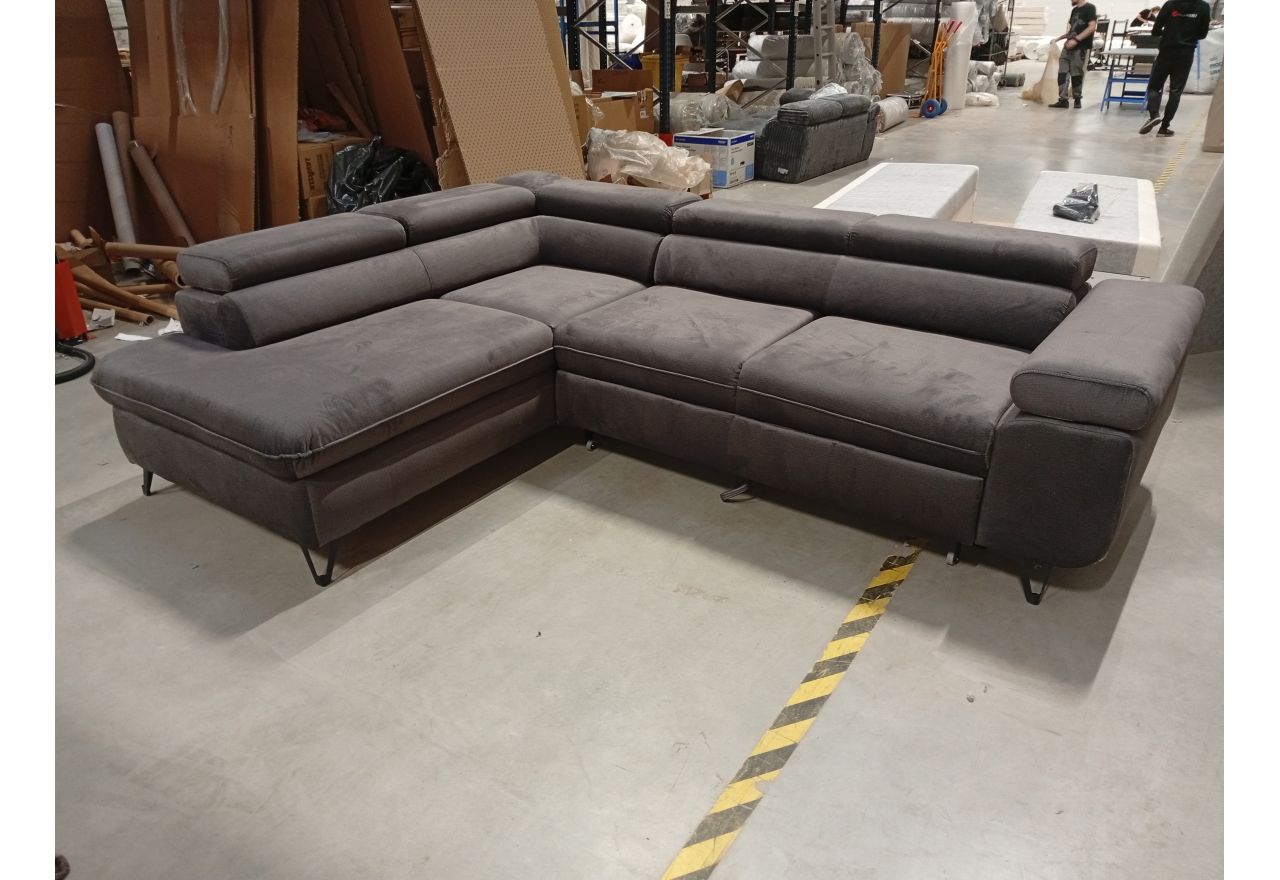 Narożnik PETER L - Monolith 92 - ciemny szary - OUTLETU