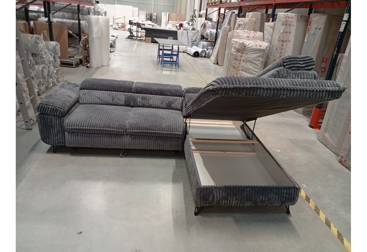 Narożnik PETER L - Tilia 90 - szary - OUTLETU