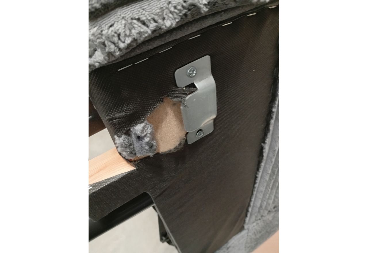 Narożnik PETER L - Tilia 90 - szary - OUTLETU