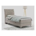 Łóżko kontynentalne MILEN 90x200 - Matana 17 - beżowy - OUTLET