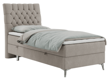 Łóżko kontynentalne MILEN 90x200 - Matana 17 - beżowy - OUTLET