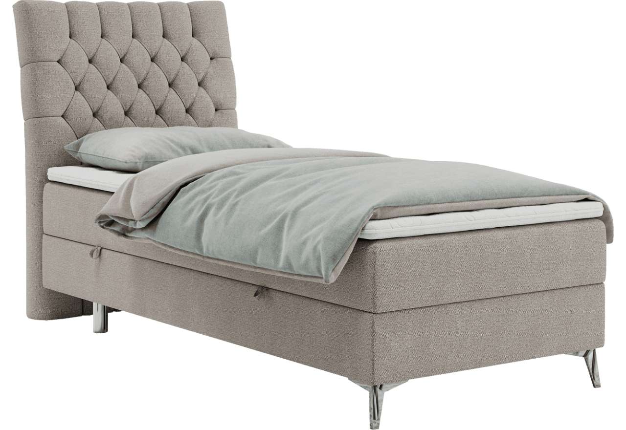 Łóżko kontynentalne MILEN 90x200 - Matana 17 - beżowy - OUTLET