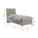 Łóżko kontynentalne MILEN 90x200 - Matana 17 - beżowy - OUTLET