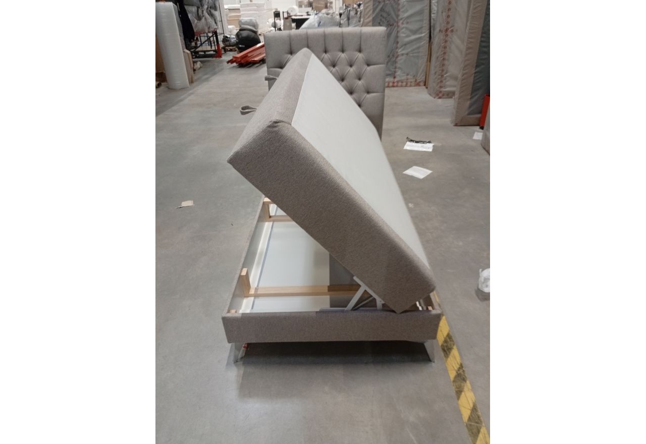 Łóżko kontynentalne MILEN 90x200 - Matana 17 - beżowy - OUTLET