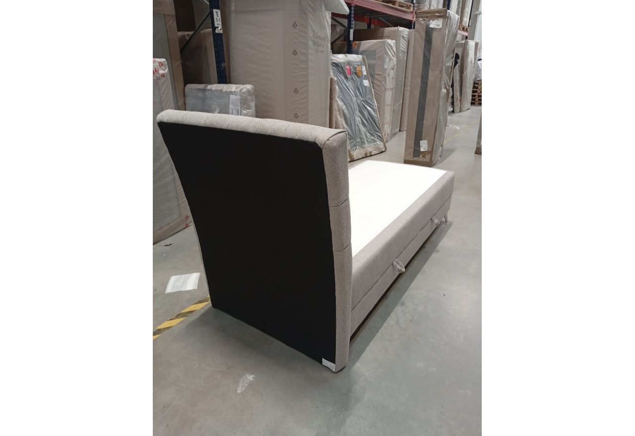 Łóżko kontynentalne MILEN 90x200 - Matana 17 - beżowy - OUTLET