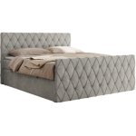 Łóżko kontynentalne MIREN DUO 200x200 - Matana 01 - jasny szary - OUTLET