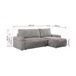 Narożnik ARGOS L - Monolith 84 - jasny szary - OUTLET