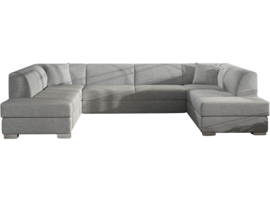 Funkcjonalna kanapa narożna w kształcie U z dwoma pojemnikami na pościel do salonu - DRAKO U / Sawana 21