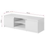 Szafka RTV pod telewizor 120 cm - LOWBOARD PILAR w kolorze BETON