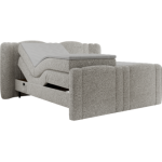 Łóżko kontynentalne, elektrycznie sterowane z pilota - FORTINA 140x200 - H4 - jasnoszary, struktura