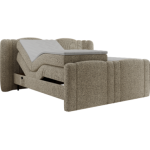 Łóżko kontynentalne, elektrycznie sterowane z pilota - FORTINA 180x200 - H3 - ciemnobeżowy, struktura