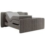 Łóżko kontynentalne, elektrycznie sterowane z pilota - FORTINA 200x200 - H4 - szary, struktura