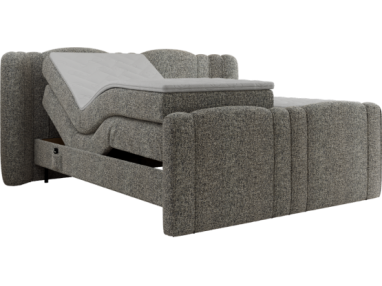 Łóżko kontynentalne, elektrycznie sterowane z pilota - FORTINA 180x200 - H4 - szary, struktura