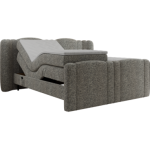 Łóżko kontynentalne, elektrycznie sterowane z pilota - FORTINA 160x200 - H4 - szary, struktura