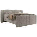 Łóżko kontynentalne, elektrycznie sterowane z pilota - FORTINA 160x200 - H4 - beżowy, struktura