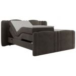 Łóżko kontynentalne, elektrycznie sterowane z pilota - FORTINA 160x200 - H4 - ciemnoszary, welwet