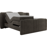 Łóżko kontynentalne, elektrycznie sterowane z pilota - FORTINA 140x200 - H3 - ciemnoszary, welwet