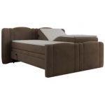 Łóżko kontynentalne, elektrycznie sterowane z pilota - FORTINA 180x200 - H3 - brązowy, welwet