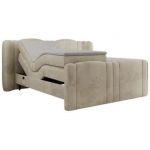 Łóżko kontynentalne, elektrycznie sterowane z pilota - FORTINA 200x200 - H4 - beżowy, welwet