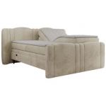 Łóżko kontynentalne, elektrycznie sterowane z pilota - FORTINA 140x200 - H3 - beżowy, welwet