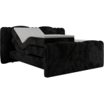 Łóżko kontynentalne, elektrycznie sterowane z pilota - FORTINA 200x200 - H3 - czarny, plusz