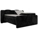 Łóżko kontynentalne, elektrycznie sterowane z pilota - FORTINA 200x200 - H3 - czarny, plusz