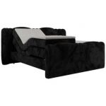 Łóżko kontynentalne, elektrycznie sterowane z pilota - FORTINA 180x200 - H3 - czarny, plusz