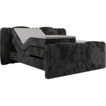 Łóżko kontynentalne, elektrycznie sterowane z pilota - FORTINA 180x200 - H4 - ciemnoszary, plusz