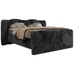 Łóżko kontynentalne, elektrycznie sterowane z pilota - FORTINA 160x200 - H3 - ciemnoszary, plusz