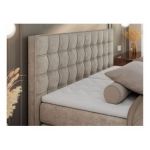 Łóżko kontynentalne, elektrycznie sterowane z pilota - ELECTRO 200x200 - H3 - beżowy, struktura