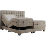 Łóżko kontynentalne, elektrycznie sterowane z pilota - ELECTRO 140x200 - H3 - beżowy, struktura