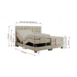 Łóżko kontynentalne, elektrycznie sterowane z pilota - ELECTRO 160x200 - H4 - beżowy, welwet