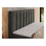 Łóżko kontynentalne, sterowane elektrycznie - COMFORTO 180x200 - H4 - ciemnoszary, welwet