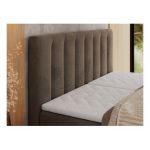 Łóżko kontynentalne, sterowane elektrycznie - COMFORTO 180x200 - H3 - brązowy, welwet