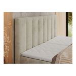 Łóżko kontynentalne, sterowane elektrycznie - COMFORTO 140x200 - H3 - beżowy, welwet