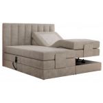 Łóżko kontynentalne, sterowane elektrycznie - COMFORTO 180x200 - H4 - beżowy, struktura