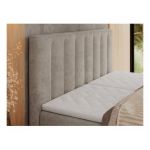 Łóżko kontynentalne, sterowane elektrycznie - COMFORTO 160x200 - H3 - beżowy, struktura