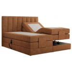Łóżko kontynentalne, sterowane elektrycznie - COMFORTO 180x200 - H4 - pomarańczowy, struktura