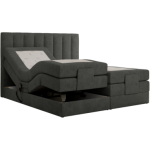 Łóżko kontynentalne, sterowane elektrycznie - COMFORTO 200x200 - H3 - ciemnoszary, struktura
