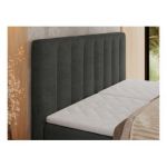 Łóżko kontynentalne, sterowane elektrycznie - COMFORTO 200x200 - H3 - ciemnoszary, struktura