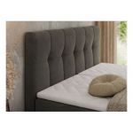 Łóżko kontynentalne VITTORIA 160x200 - H4 - ciemnoszary, welwet - regulacja elektryczna